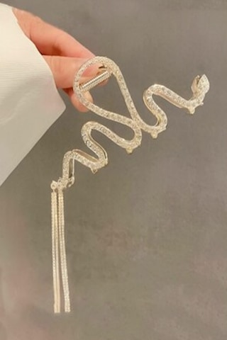 Caş Dekorasyon Altın Renkli Taşlı Metal Mandal Toka Altın