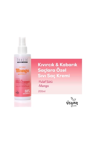 Thalia Yulaf Sütü & Mango Özlü Kıvırcık & Kabarık Saçlara Özel Sıvı Bakım Kremi 200 ML