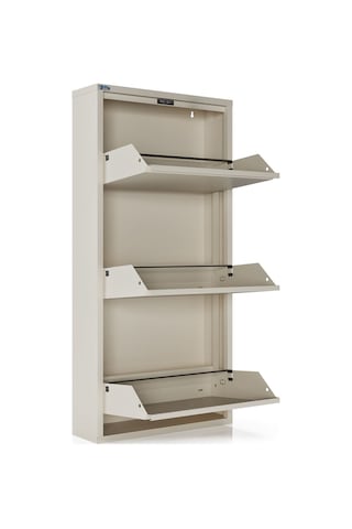 Ceha 3'lü Metal Ayakkabılık - Krem K.AYK-3 /AB1013 Krem