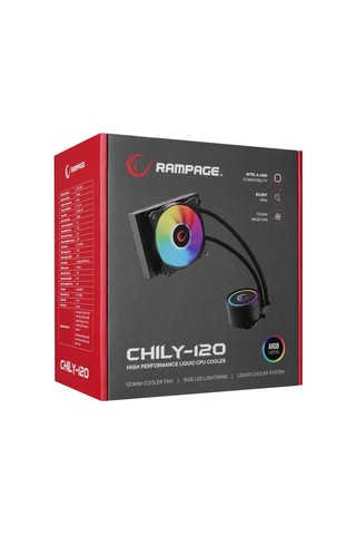 Rampage Chıly-120 72cfm 1800rpm 12cm Argb Fan Intel/amd 120mm Sıvı Soğutmalı Cpu Fan