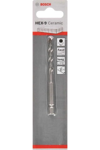 Bosch Altıgen Şaftlı, HEX-9 Serisi Seramik için Matkap Ucu 3*90 mm
