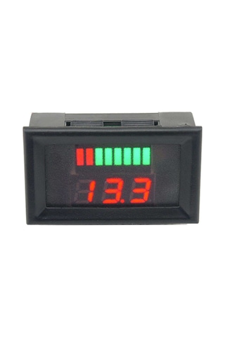 Akü Pil Kapasite Göstergesi Voltmetreli 70V-12V/24V/36V/48V/60V Pillerle Uyumlu  Kurşun Asit Batarya