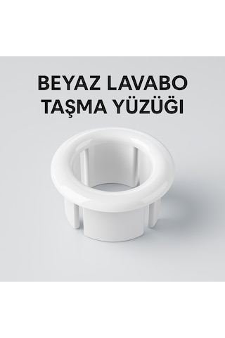 Şık Ve Uyumlu Tasarımıyla Beyaz Lavabo Taşma Yüzüğü Standart Mo Beyaz