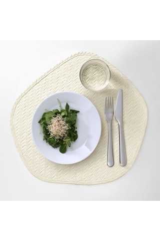 Ikea Paddfısk Amerikan Servis, Palmiye Yaprağı El Yapımı, 37x35 Cm Çok Renkli