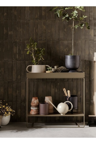 Ferm Living Lıvıng Orb Sulama Kabı, 2 L, Mat Boyalı Paslanmaz Çelik, Organik Tasarım Bahçe Kovaları Bej