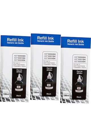 Melsan Brother Dcp T520w Uyumlu Siyah  Uyumlu Mürekkep 3x100 Ml Toplam 300 Ml