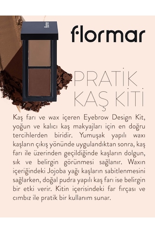 Flormar Wax Far Fırça İçeren Kaş Şekillendirme ve Doldurma Kiti 030 Medium