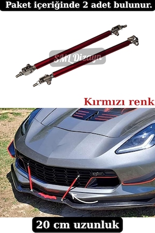 Universal Ön Lip Tutucu Karlık Yay Amortisör Kırmızı 20 Cm 2 Adet