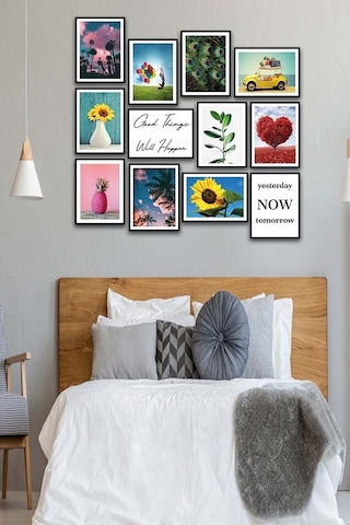 No77decor 12 Parça Modern Tarzda Sanatsal Mdf Tablo Seti