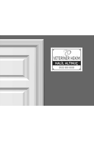 Kişiye Özel Veteriner Hekim Pvc Levha 40x30 Cm