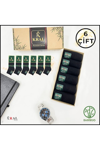 Erkek Çorap 6 Çift Dikişsiz Yazlık Bambu Kısa Patik Set
