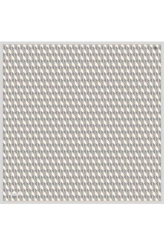 Armine Geometrik Desenli Sura Saf İpek Eşarp - 9309 Gri - 86
