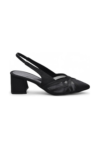 Ispartalılar 6521 4cm Kadın Topuklu Ayakkabı Stiletto Abiye Düğün Nişan Ayakkabısı Siyah