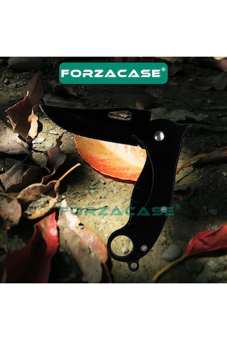 Forzacase Paslanmaz Çelik Ultra Keskin Outdoor Avcılık Kamp Çakısı Fc342 Siyah