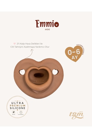 Tgm Baby Ultra Premium Silikon Kalpli Emzik Mini Bordo