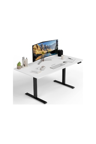 Uprise Yükseklik Ayarlı Masa Çift Motorlu Güçlü-dengeli-stabil Beyaz 180x80 Cm Çok Renkli