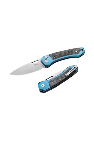 Lionsteel Twain-blue Titanium / Carbon Fiber Kamp Çakı Çok Renkli