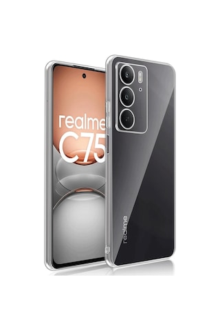 Gld-spt- Newface Realme C75 Kılıf Lüx Şeffaf Silikon