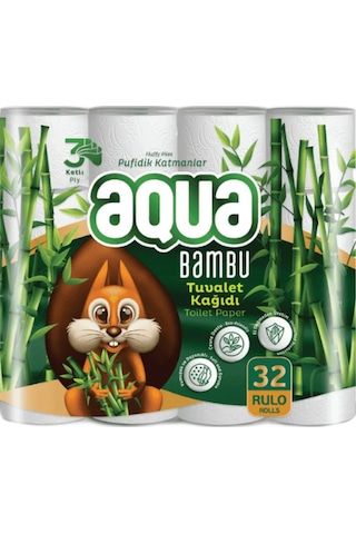 32li Bambu Tuvalet Kağıdı 32 Rulo 3 Katlı