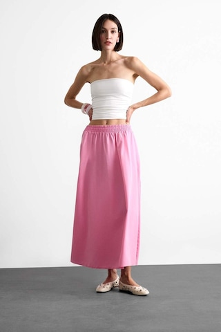 Defacto Esnek Belli Cepli Maxi Etek F7897ax25smpn113 Pembe