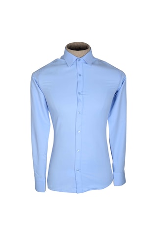 Cengiz İnler Standart Yaka Slim Fit Cepsiz Düz Erkek Gömlek 001