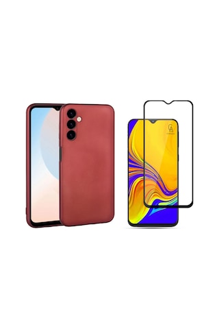 Samsung Galaxy Uyumlu A24 İle Soft Yumuşak Telefon Kılıfı Ve 5d Tam Kaplayan Cam Ekran Koruyucu