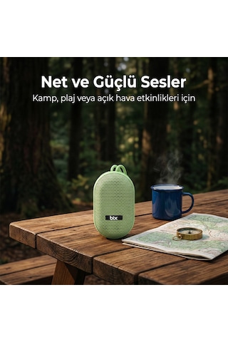 Bix Bxws01 Bluetooth 6.0 Ipx4 Suya Dayanıklı 8w Ses Çıkışlı Taşınabilir Hoparlör Tf/usb Destekli Speaker