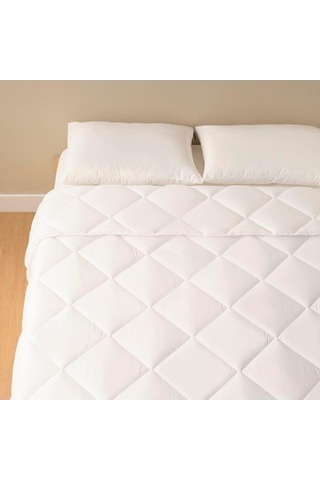 %100 Microfiber Tek Kişilik Yorgan, Beyaz, 155 X 215 Çok Renkli