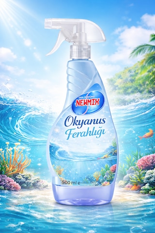 Okyanus Ferahlığı Oda&oto Parfümü 500 Ml Amber - Anti-Stres - Bahçe Gülü - Okyanus