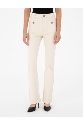 Pierre Cardin Kadın Ekru Pantolon Kanvas-chino 50292885-vr019 Ekru