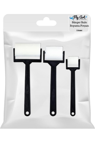 Rulo Boyama Fırçası 3 Boy Flyart Rulo Sünger Sanatsal Boyama Fırç