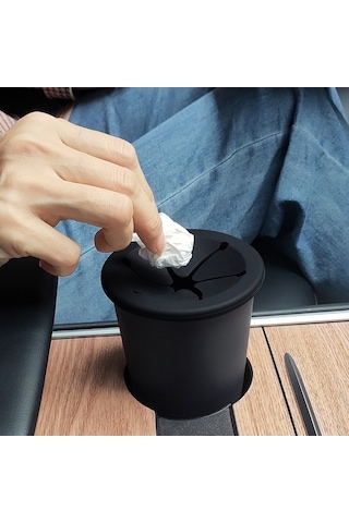 Pazly Araba Çöp Kovası Silikon Çöp Tutucu Araç Kapı Bardak Tutucu Koltuk Arkası Çöp Kutusu - Pembe