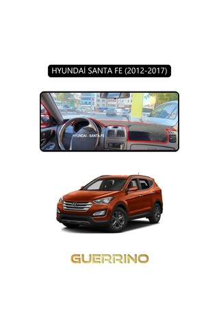 Hyundai Santa Fe 2012-2017 Uyumlu Torpido Koruma Halısı Siyah Kenar