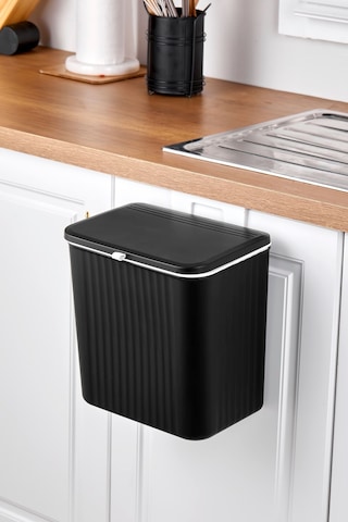 Origa 15 Lt Mutfak Tezgah Üstü Ve Dolap Askılı Çöp Kovası Siyah