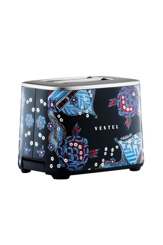 Vestel X Aslı Filinta Retro Siyah Çini Ekmek Kızartma Makinesi