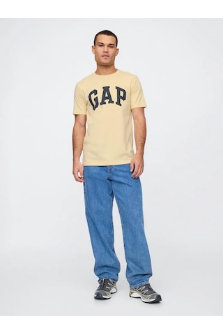 Gap 856659026 V-everyday Soft Basic Logo T Erkek Tişört Sarı