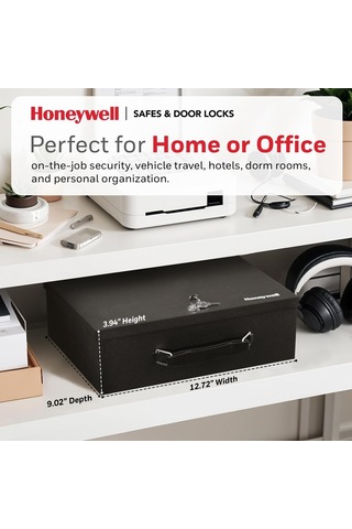 Honeywell Kasa & Kapı Kilitleri 6104 Yangına Dayanıklı Çelik Güvenlik Kasası, Tuş Kilidi, 0,17 Ayaklar, Siya