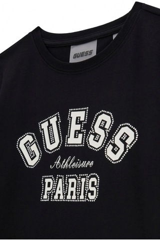 Guess Anita Bisiklet Yaka Kısa Kollu Kadın Siyah T-shirt V6rı15j1314-jblk Siyah
