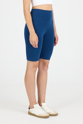 Malabadi Kadın Lacivert Penye Modal Yüksek Bel Sporcu Biker Tayt 1911 Lacivert