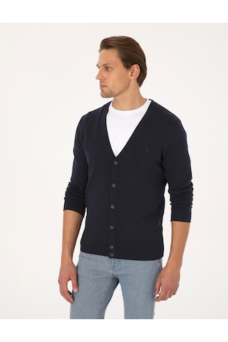 Pierre Cardin Erkek Hırka Triko 50317330-vr033 Lacivert