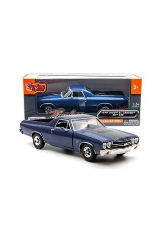 Motor Max 1:24 1970 Chevy El Camino Ss 396 Model Araba - Lacivert Metal Diecast Koleksiyon