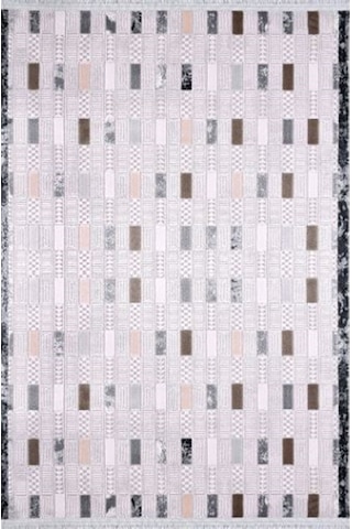 Çam Halı Crea Plus Stone Roxanne 17192 Krem Gri Modern Desenli Makine Halısı