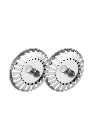 Çöpmak 2 Adet Mutfak Lavabo Sifon Gideri Paslanmaz Metal Tıpa Süzgeci 8 Cm Dayanıklı Ve Uyumlu
