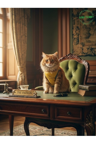 Sarı The Patron Yazılı Kedi Ve Köpek Kıyafeti Tişörtü Elbisesi Medium/m/beden 2