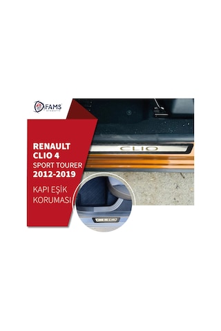 Renault Clio 4 Sport Tourer Krom Kapı Eşiği 4 Prç 2012-2019