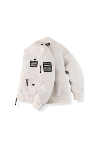 Açık Hava Su Geçirmez Çok Cepli Büyük Boy Erkek Ceketi Sarı