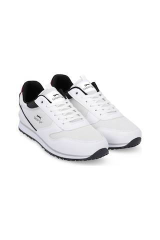 Slazenger Ironıcs I Erkek Büyük Beden Beyaz / Siyah Günlük Spor Ayakkabısı Beyaz - Siyah