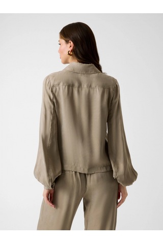 Guess Dalia Akışkan Kısa Kadın Yeşil Gömlek W6gh22w1789-g8cj Yeşil