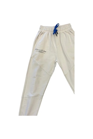 Zekids Erkek Çocuk Bel Paça Lastikli Gabardin Pantolon-12630-krem Krem