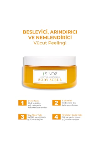 Sinoz Besleyici Arındırıcı ve Nemlendirici Vücut Peelingi 250 ML